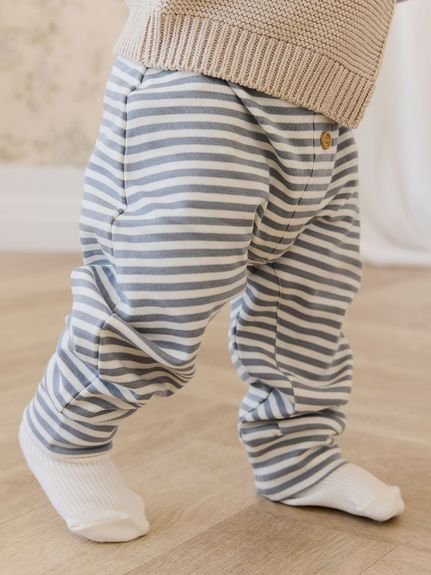 【ベビー＆キッズ】ロングパンツ Narrow Stripe／ピマコットン（70～100cm）