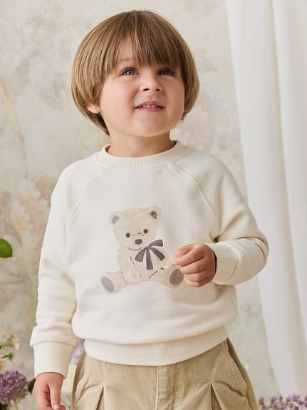 【ベビー＆キッズ】スウェットプルオーバー Theo Teddy Cloud／オーガニックコットン（80～120cm）