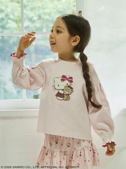 【HELLO KITTY/ベビー＆キッズ】ボアモチーフ刺繍トップス（80～120cm）
