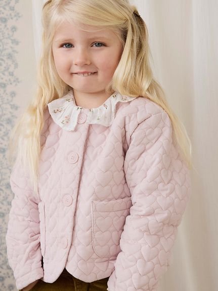 【ベビー＆キッズ】ハートキルトジャケット Soft Misty Rose（80～120cm）