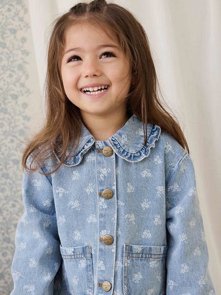 【ベビー＆キッズ】フローラルデニムジャケット Tully Floral Denim（80～120cm）