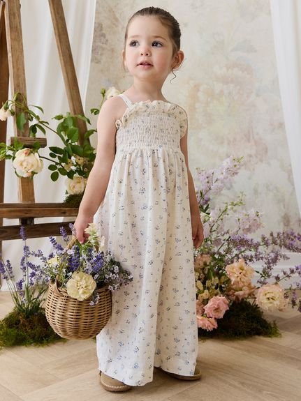 【ベビー＆キッズ】小花柄ジャンプスーツ Juniper Fields Blue（80～120cm）