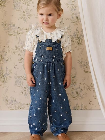 【ベビー＆キッズ】フラワーデニムオーバーオールJosie Floral Denim（70～120cm）