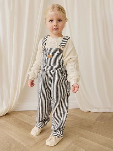 【ベビー＆キッズ】コットンツイルオーバーオール Sailor Stripe Eclipse Cloud（70～120cm）