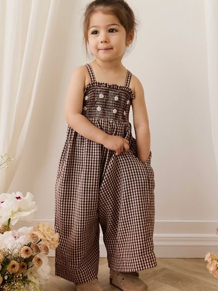 【ベビー＆キッズ】ジャンプスーツCinnamon Gingham（70～120cm）