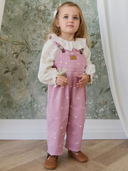 【ベビー＆キッズ】コットンツィルオーバーオール Petite HeartOrchid（70～120cm）