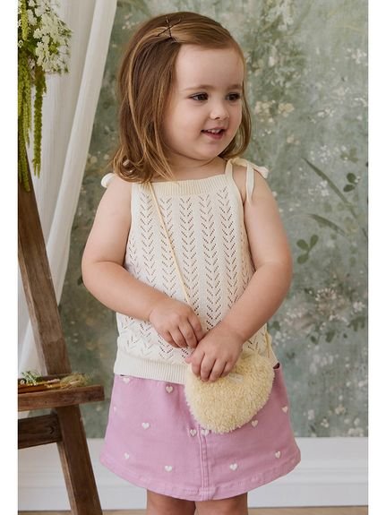 【ベビー＆キッズ】コットンツィルミニスカート PetiteHeartOrchid（80～120cm）