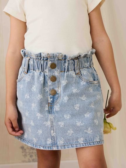 【ベビー＆キッズ】フローラルデニムスカート Tully Floral Denim（80～120cm）
