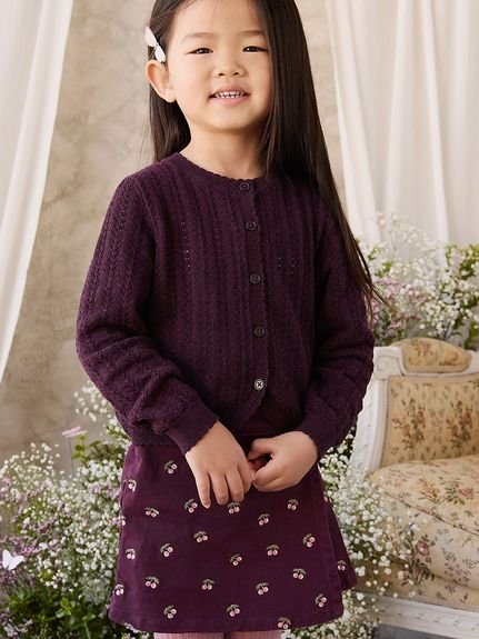 【ベビー＆キッズ】チェリー刺繍スカート Cherry Fig（80～120cm）