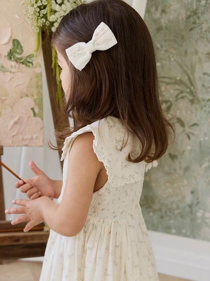 リボンヘアクリップ Solange Snow