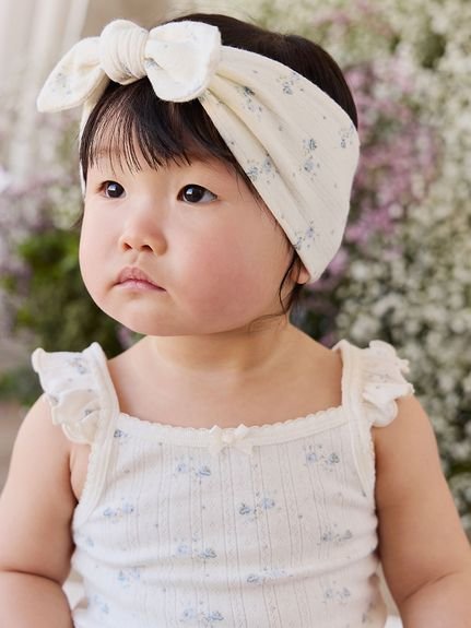 ヘアバンド Molly Blue Pointelle／オーガニックコットン
