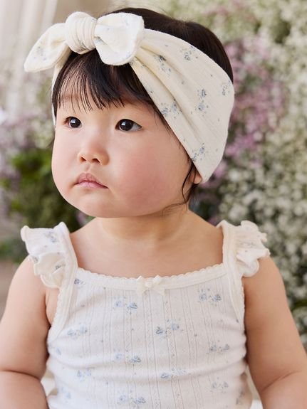 ヘアバンド Molly Blue Pointelle／オーガニックコットン